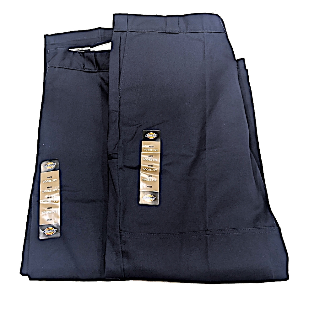Dickies Twill Work Pants Straight Leg Navy Blue Men's Size 44 X 30 NWT Lot Of 2
